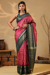 Rani Silk Weaving Saree Elegant Festive & Wedding Wear
