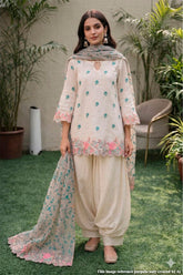Green Chanderi Unstitched Suit with Elegant Embroidery