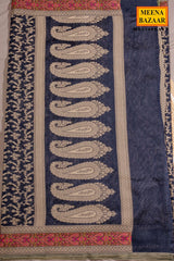 Navy Buti Woven Cotton Saree