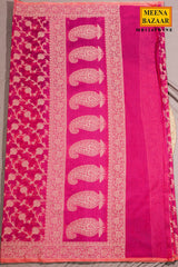 Wine Cotton Saree with Jal Weaving