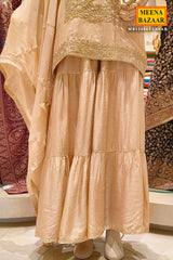 Tussar Sharara Set with Intricate Zari & Paisley Embroidery
