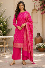 Rani Chanderi Weaving Suit Set