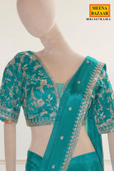 Rama Saree with Designer Blouse