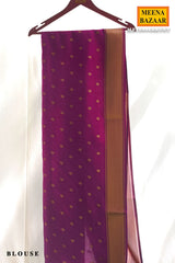 Rust Organza Weave Saree with Wine Accents