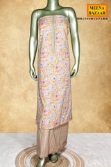 Mustard Cotton Embroidered Unstitched Suit