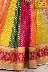 Multicolor Georgette Lehenga