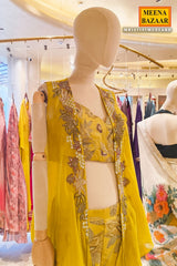 Graceful Mustard Indo Western Palazzo Set