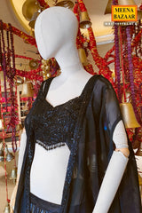 Midnight Black Lehenga Set