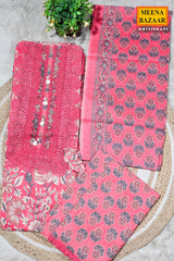 Rani Cotton Embroidered Unstitched Suit Set