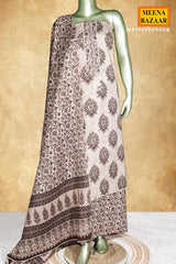 Tussar Cotton Embroidered Unstitched Suit Set