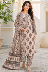 Tussar Cotton Embroidered Unstitched Suit Set