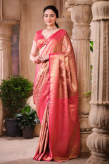 Rani Silk Weaving Saree Regal Traditional & Festive Wear