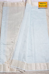 Grey Cotton Resham Butta Saree
