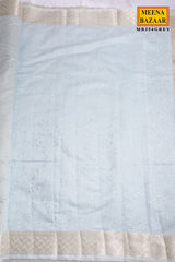 Grey Cotton Resham Butta Saree
