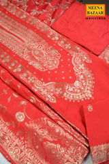 Red Suit Set with Dupatta