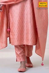 Gajri Printed Chanderi Ready Made Suit – Elegant Ethnic Wear