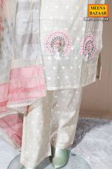 Tussar Cotton Ready Made Suit with Classic Ethnic Appeal