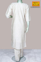 Tussar Cotton Ready Made Suit with Classic Ethnic Appeal