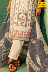 Tussar Cotton Ready Made Suit with Neck Embroidery | Elegant Ethnic Wear