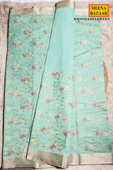 Sea Green Organza Resham Jaal Saree