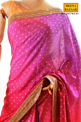 Rani Ombre Saree with Golden Border