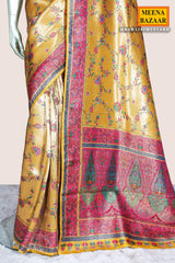Mustard Silk Weaving Saree Elegant Traditional Silk Saree