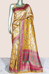 Mustard Silk Weaving Saree Elegant Traditional Silk Saree