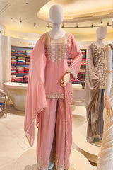 Gajari Embroidered Georgette Ready Made Suit – Elegant Ethnic Wear