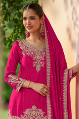 Rani Embroidered Chinon Sharara Suit