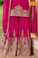 Rani Embroidered Chinon Sharara Suit