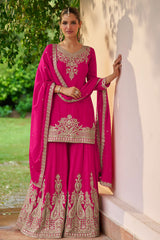 Rani Embroidered Chinon Sharara Suit