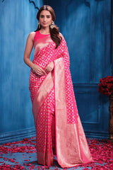 Rani Silk Weaving Saree Elegant Traditional Indian Saree for Women