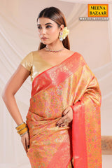 Mustard Silk Weaving Saree Elegant Festive & Wedding Wear