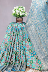 Rama Silk Weaving Saree Elegant Traditional & Festive Wear