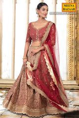 Maroon Zari & Sequin Lehenga