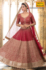 Maroon Zari & Sequin Lehenga