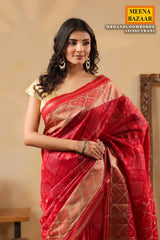 Rani Handloom Silk Saree Traditional Woven Elegance