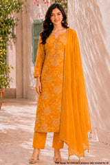 Mustard Suit Set with Dupatta