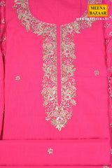 Rani Embroidered Suit Set with Dupatta