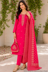 Rani Embroidered Suit Set with Dupatta