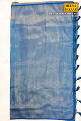 Lehariya Softy Blue Silk Weaving Jal Saree