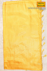 Yellow Silk Weaving Jal Saree