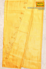 Yellow Silk Weaving Jal Saree