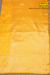 Mango Silk Saree with Elegant Weaving Buti