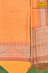 Orange Embroidered Suit Set with Dupatta