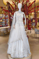 Ethereal Tussar Lehenga Set With Corset Blouse