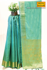 Mayuri Sea Green Silk Weaving Saree