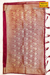 Mayuri Wine Silk Weaving Saree