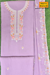 Mauve Embroidered Suit Set
