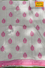 Pink Cotton Unstitched Suit with Elegant Embroidery